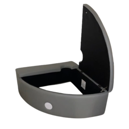 Padded Corner Surround Base Seat Plinth for Bubble Tube Fibre Optics- Corner - White/Grey