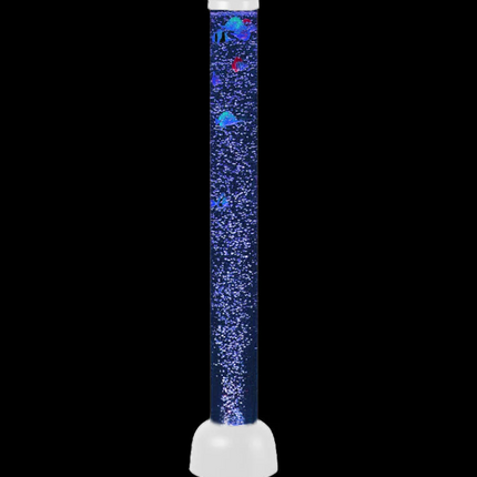 Sensory Colour Changing Bubble Lamp Light Tube with Floating Fish – 105cm- White/Black