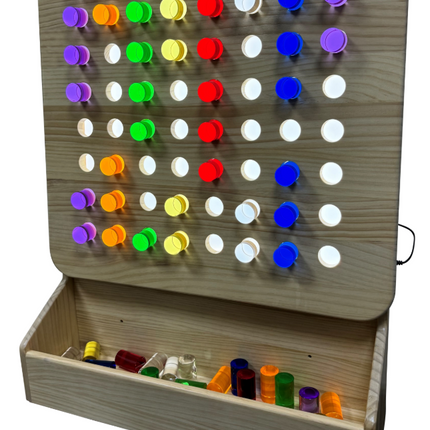 Wooden Wall Hanging Sensory Light Panel Board + Optional Wooden Storage Tray