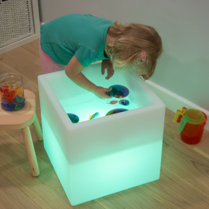 Sensory LED Messy Play Cube Table- 40cm x 40cm