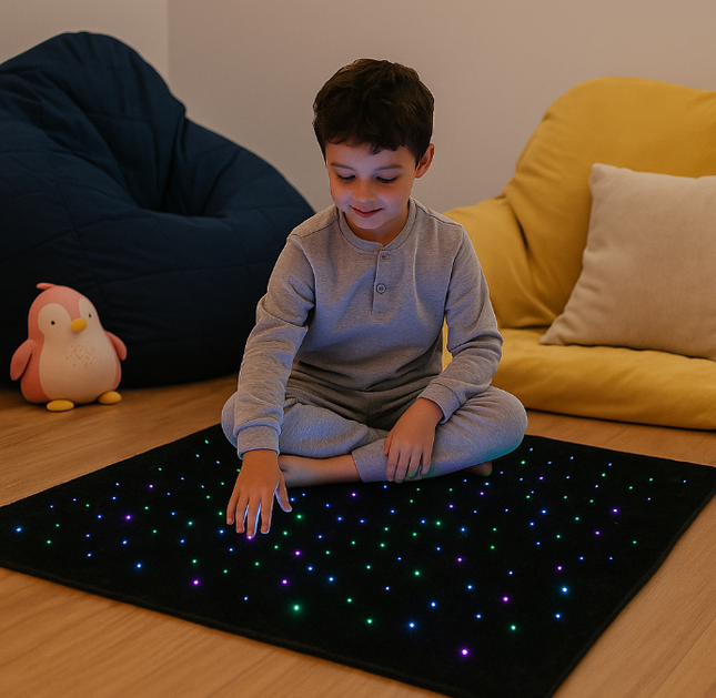 Sensory Light Up Carpet Touch Activated- Rechargeable- 95cm x 95cm or 145xm x 145cm