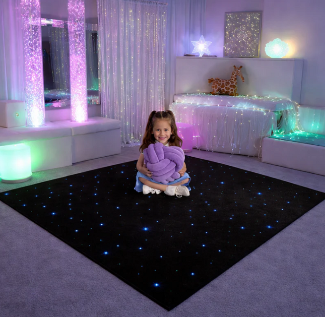 Sensory Light Up Carpet Touch Activated- Rechargeable- 95cm x 95cm or 145xm x 145cm