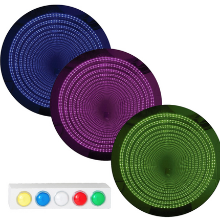 Wall Hanging Rechargeable Sensory Interactive Infinity Mirror & Button Controller - 60cm