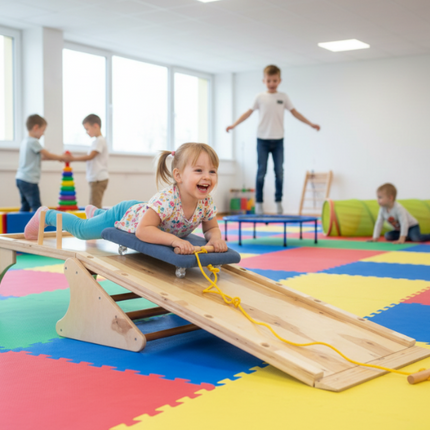 Wooden Sensory Integration Therapy Slide - 35cm x 65cm x 180cm