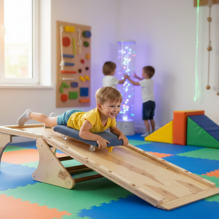 Wooden Sensory Integration Therapy Slide - 35cm x 65cm x 180cm