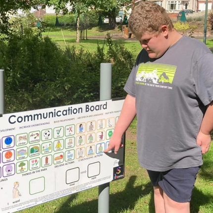 Communication Board - 100cm x 53cm | Community Spaces | Sensory Garden | Playground | School | Home