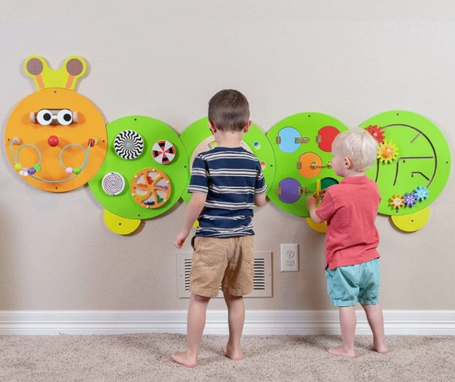Caterpillar Activity Wall Play Panel - 187cm x 61cm x 1.5cm
