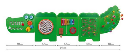 Crocodile Activity Wall Play Panel - 187cm x 59cm