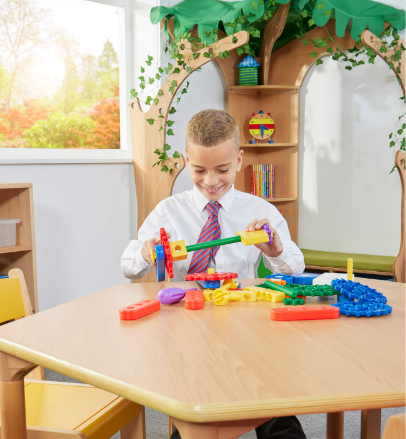 Solid Beechwood Hexagon Table - Various Heights | Scratch Resistant Plywood | Classroom | Nursery Furniture