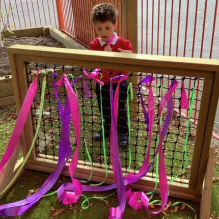 Outdoor Wooden Weaving Panel - Outdoor Learning | Forest School | Motor Skills | Exploratory Play | Playground