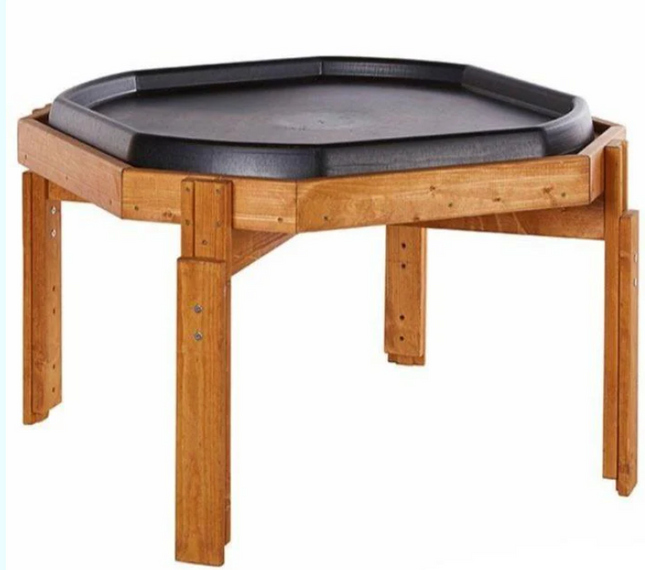 Accessible Wooden Wheelchair Tuff Spot Stand - Height Adjustable | Outdoor Learning | Forest School | Exploratory Play | Sensory Play | Messy Play