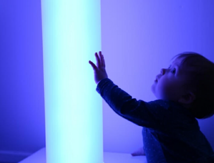 Interactive Chroma Tube- 15cm Diameter | 100-200cm Options | Waterless Tube with Large Button Controller | Large Sensory