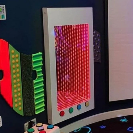 Large Interactive Infinity Wall Panel - 120 x 60 x 8 cm | 60 or 120 cm Option | RGB LED Tunnel Light | Large Sensory