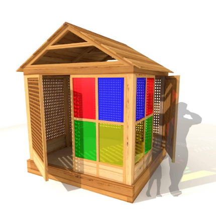 Sensory Colour Panel Sandpit Hut | Outdoor Learning | Sensory Play | Shed | Sensory Garden | Playground