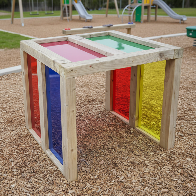 Sensory Light Tunnel Cube | Rainbow | Coloured Acrylic | Play Tunnel | Sensory Garden | Playground