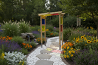 Wooden Sensory Sunlight Archway- Outdoor Playground | Sensory Garden | Coloured Acrylic Panels