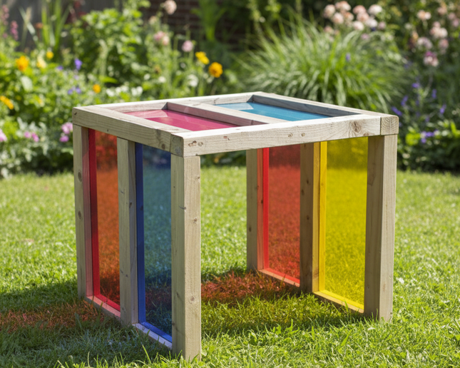 Sensory Light Tunnel Cube | Rainbow | Coloured Acrylic | Play Tunnel | Sensory Garden | Playground