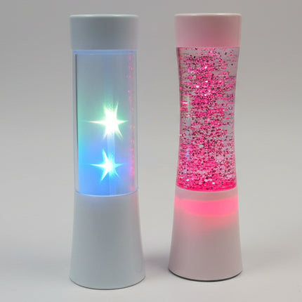 Handheld Sensory Shake and Shine Glitter or Stars Lamp- Single or Pack of 2