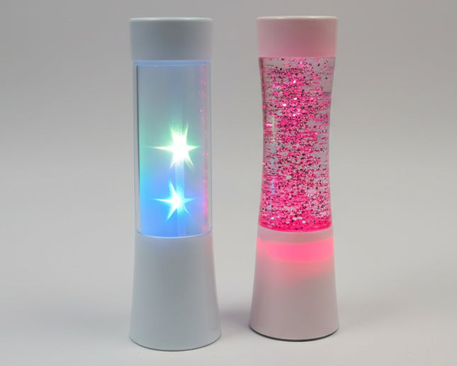 Handheld Sensory Shake and Shine Glitter or Stars Lamp- Single or Pack of 2