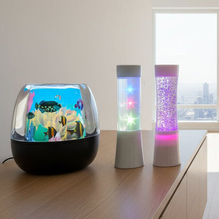 Three colourful small sensory light ups