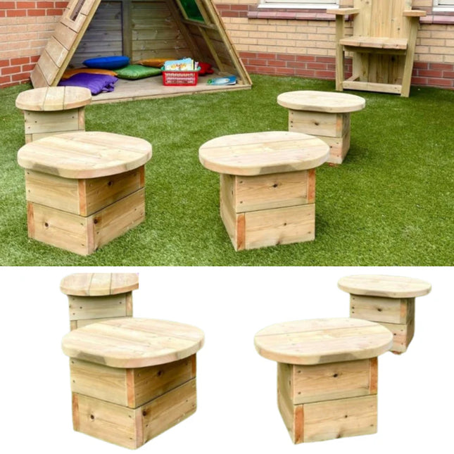 Toddler Outdoor Timber Stools