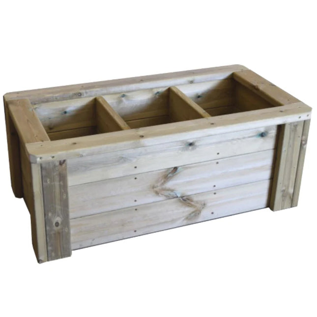 Wooden 3 Bed Planter