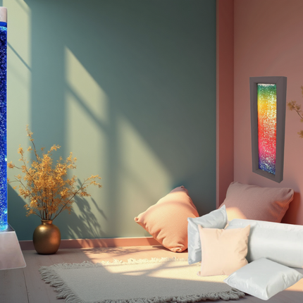 Sensory Colour Changing Bubble Tube- 183cm — Triangular Base + Wireless Remote Options