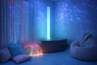 2 Piece - 180 cm LED Waterless Tube & Corner Padded Surround Storage Seat — Grey or White | Large Sensory | Chroma Tube | Sensory Room | Calming Corner