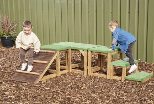 Grass Platform Trio - Pack of 3 | Outdoor Learning | Playground | Forest School | Physical Education