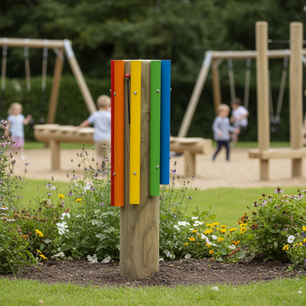 Outdoor Wooden Musical Chimes - Sensory Garden | Playground