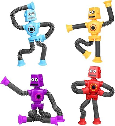 Stretchy Suction Cup Robot — Single or Pack of 4
