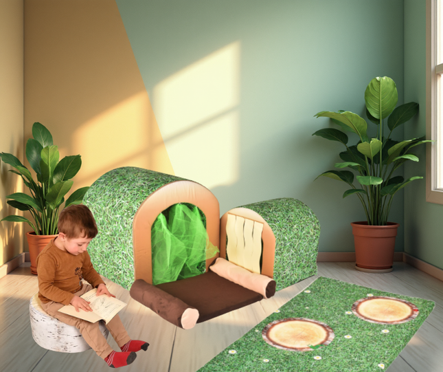 Safer Soft Play Stepping Logs Floor Mat