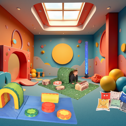 Safe Soft Pay Trail Soft Play Set – with integrated safety matting- 3pcs
