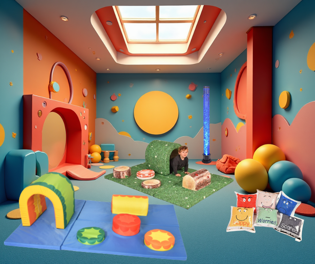 Safe Soft Pay Trail Soft Play Set – with integrated safety matting- 3pcs