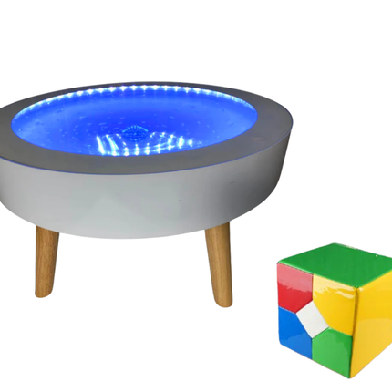 Round LED Colour Changing Sensory Bubble Table