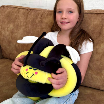 Vibrating Sensory Comfort Plush Cuddle Bee - 25cm x 25cm | Sensory | Squeeze | Squish | Hold | Regulation | Stimulation | SEN Rescource